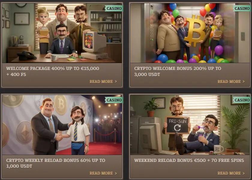 Spinboss Casino — Welcome Package up to 400% and £15,000 + 400 Free Spins